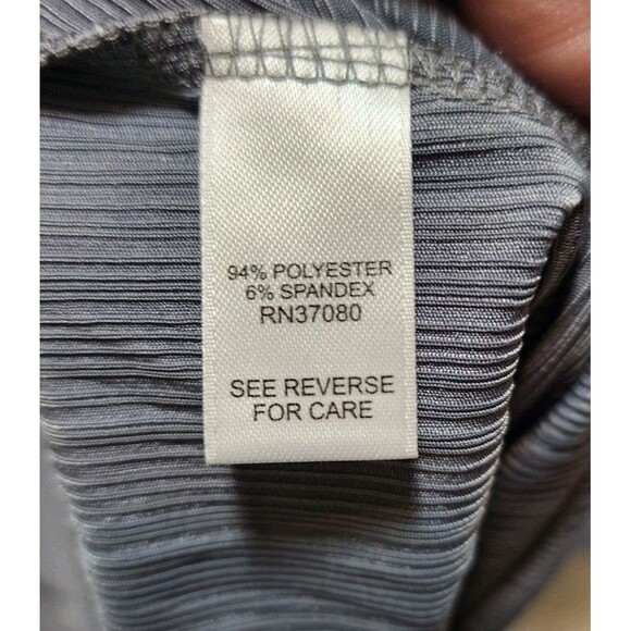 C EST. 1946 WOMENS LARGE GRAY BELL SLEEVE BLOUSE GAUZE FLOWY BOXY WORK OFFICE - Picture 9 of 12